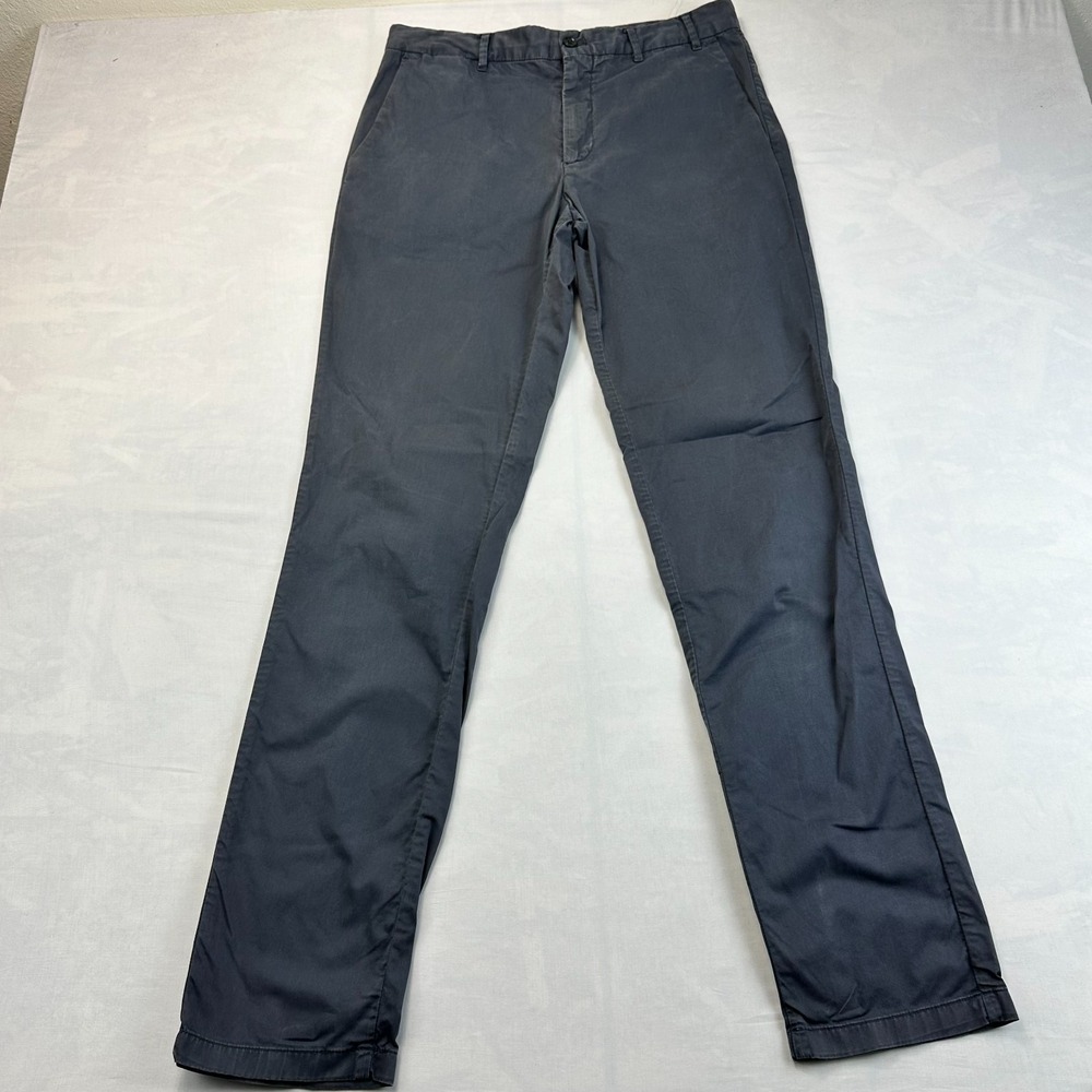 DSTLD Chino Pants Mens 32x34 Charcoal Gray Straight Leg Classic Fit Slash Pocket